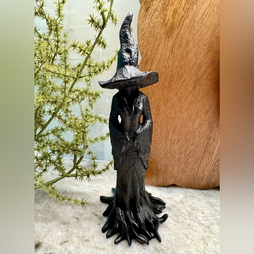 New Halloween 7” / 18cm Black Gothic Witch Shadow Figure Resin Decor Statue